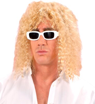 Pánská blond paruka s dlouhými vlasy zpěvák