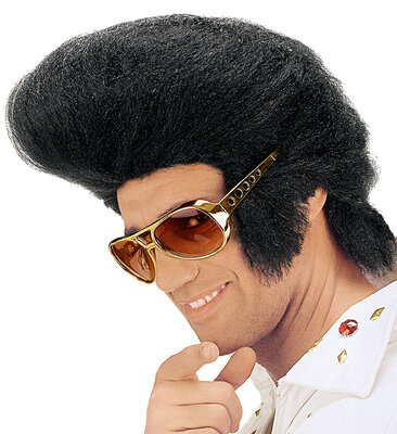 Pánská černá ROCK'N'ROLL paruka