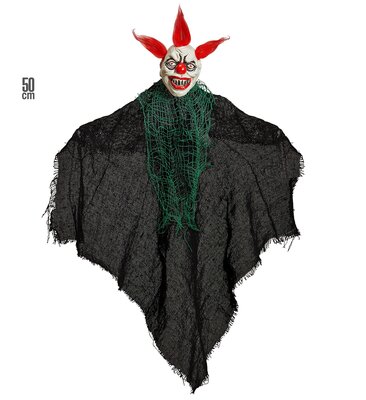 Závěsná dekorace děsivý klaun, 50 cm