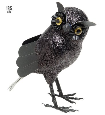 Černá sova (18,5 cm)
