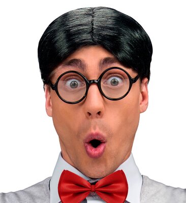 Pánská paruka nerd, černá
