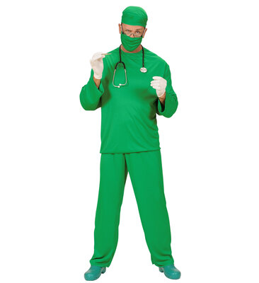 Pánský kostým chirurg, zelený