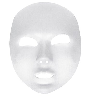 Bílá látková maska