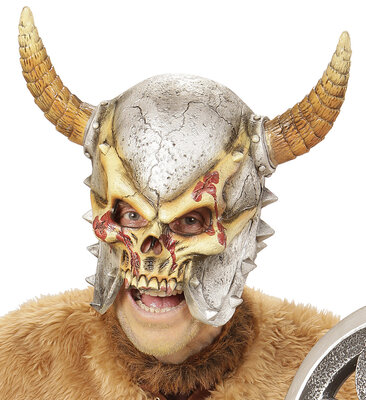 Hororová maska válečníka s rohy