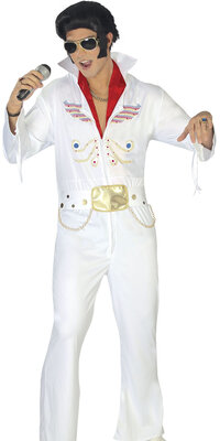 Pánský kostým Elvis Presley, bílý