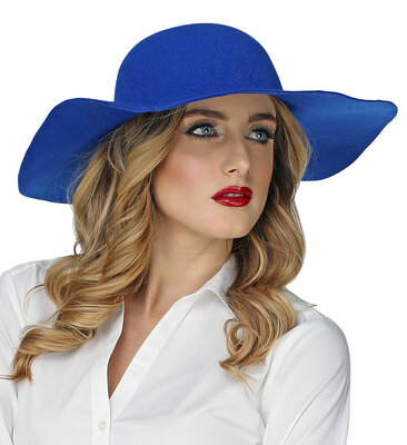 Dámský modrý klobouk