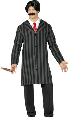 Pánský kostým Gomez Addams (kabát, košile s kravatou)