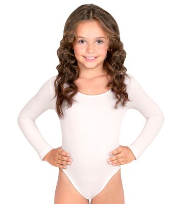 Dívčí bílé body s dlouhým rukávem