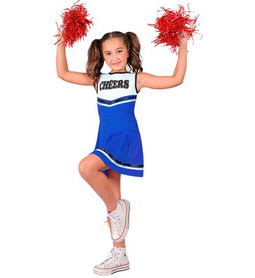 Dívčí kostým roztleskávačka (modrobílé šaty)
