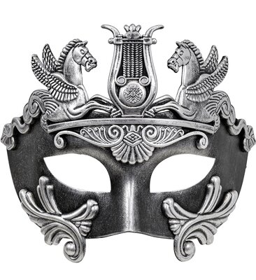 Řecká škraboška, stříbrná
