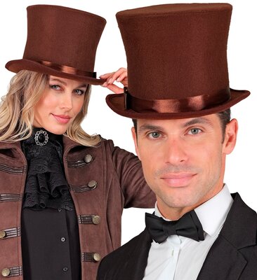 Vysoký hnědý klobouk