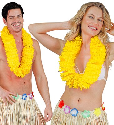 Žlutý havajský lei věnec