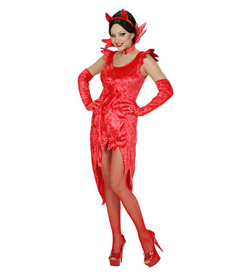 Dámský kostým (sametové šaty) čertice