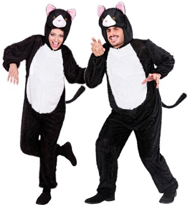 Kočičí kostým s kapucí s maskou