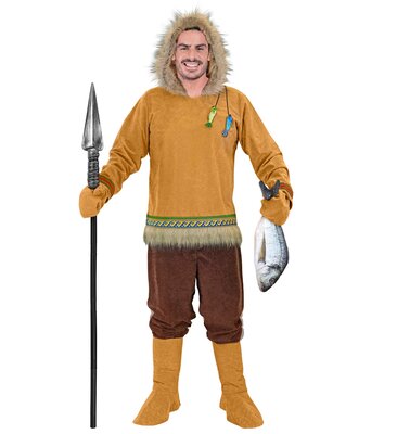 Pánský kostým Eskymák, hnědý