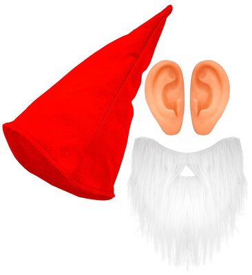 Sada trpaslík s červenou čepicí
