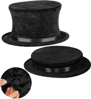 Skládací sametový klobouk