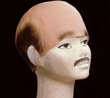 Pleš namalované vlasy