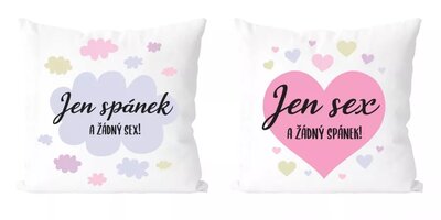 Jen spánek, jen sex - vtipný polštář