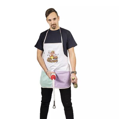 Král grilování buřt - zástěra s otvírákem