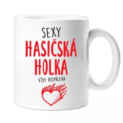 Sexy hasičská holka - hrnek