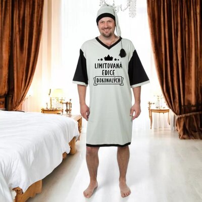 Limitovaná edice dokonalých - Noční košile šedá s čepičkou
