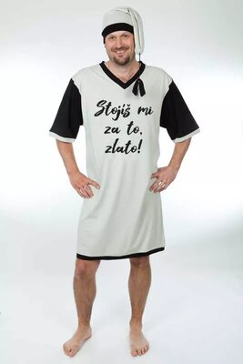 Stojíš mi za to - Vtipná pánská noční košile Gentleman