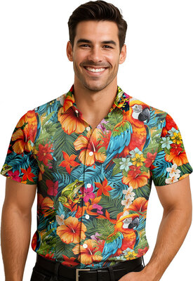 Havajská košile s květinami