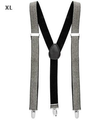 Kšandy (šle) stříbrné XL