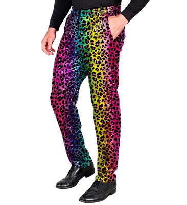 Pánské disco kalhoty, leopard