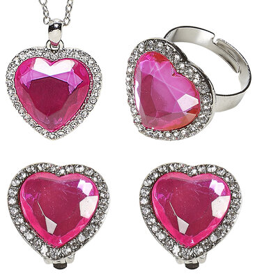 Sada šperků pro princezny (náhrdelník, náušnice a prsten)