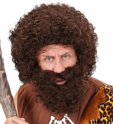 Pánská paruka s vousy pračlověk