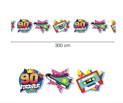 Girlanda v tématu disco 90. let