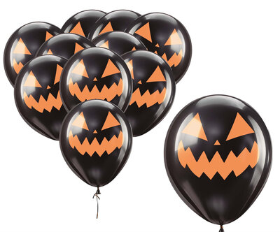 Halloweenské latexové balonky dýně, 10 ks
