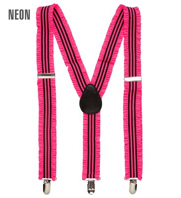 Kšandy se zvlněním, neonově růžová