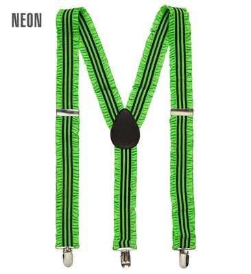 Kšandy se zvlněním, neonově zelená