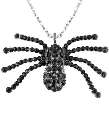 Náhrdelník s černým pavoukem