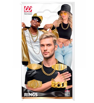 Sada 4 zlatých prstenů