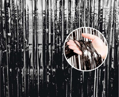 Černý závěs do dveří, 90 x 240 cm