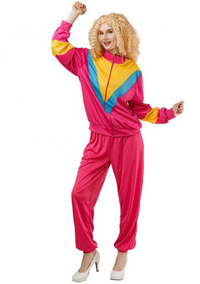 Dámská retro růžová šusťákovka 80' léta