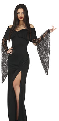 Dámský kostým gotická dáma (Morticia Addams)