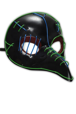 LED černá benátská maska