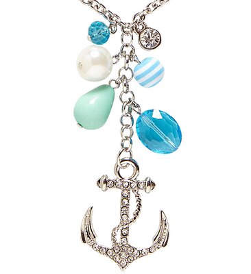 Náhrdelník s kotvou a přívěsky