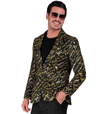 Pánské sako s nápisem Happy New Year