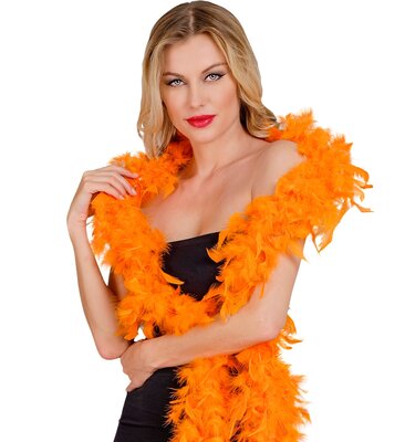 Péřové boa, oranžové, délka 1,80 m (50 g)
