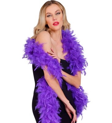 Péřové fialové boa, 1,80 m (50g)