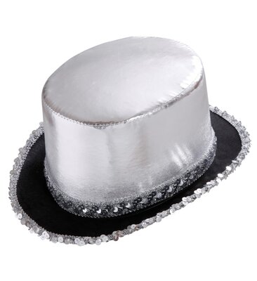 Stříbrný cylindr s flitry