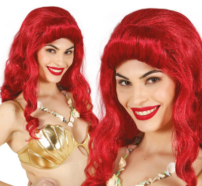Dámská červená paruka Ariel