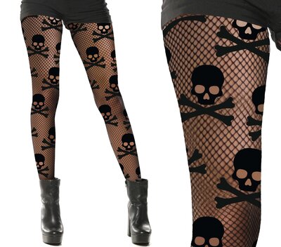 Dámské síťované punčocháče s různými motivy