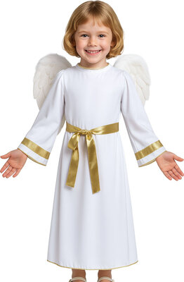 Dětský kostým bílý anděl s páskem